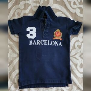 Barcelona 4 Years Old Kids Navy Polo Shirt